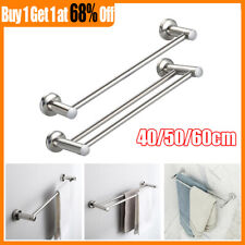 40/50/60cm Single Double Towel Rail Rack Holder Wall Mounted Bathroom Kitchen