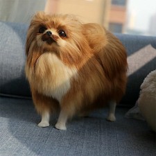 Realistic Plush Pomeranian Dog