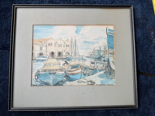 Framed lithograph print the - print.,