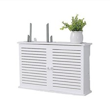 Large Wall Mounted Wifi Router Storage Box Shelf Cable Organizer Hanging Bracket