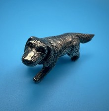 Cute Vintage 925 Sterling Silver Miniature Dog Figurine