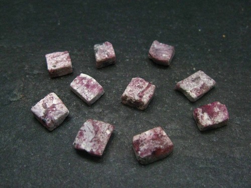 Lot polished bixbite red - lot, 10