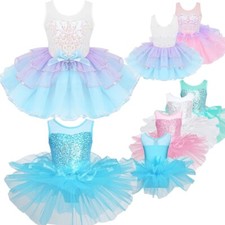 UK Kids Girls Sequins Mesh