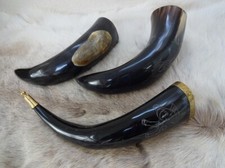 3 Viking Drinking Horns -