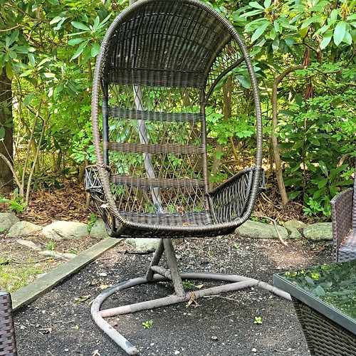 Brown wicker rattan outdoor - brown,