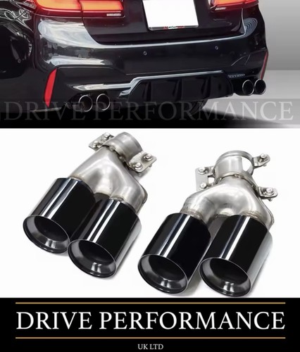 Black chrome quad exhaust - exhaust, tips