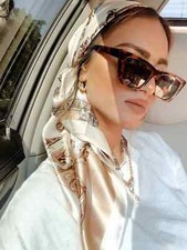 Ladies Vintage Print Satin