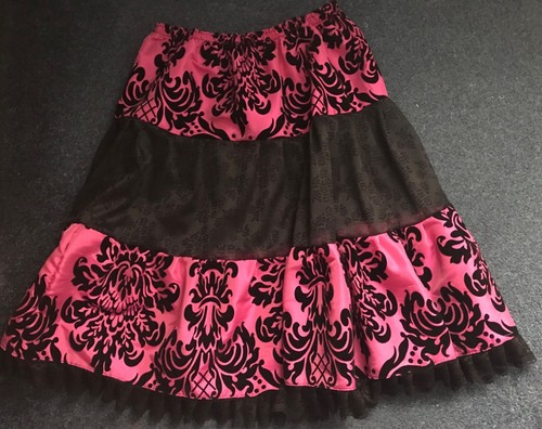 Bright pink and black taffeta