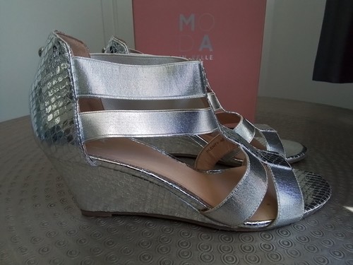 Mode pelle silver mock - in,