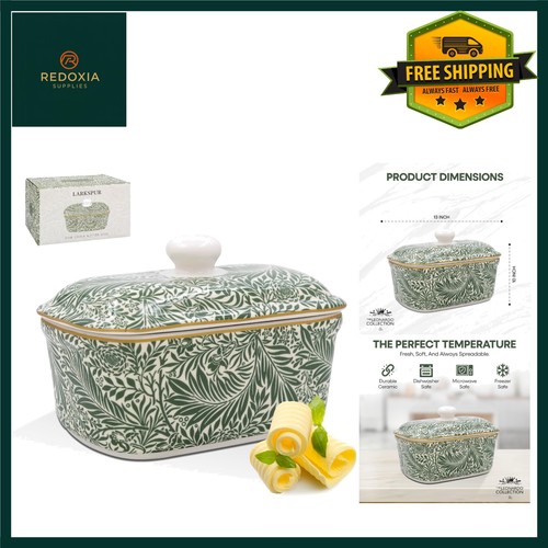 Elegant floral ceramic butter - elegant,