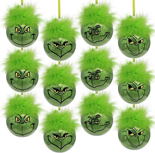 12pcs grinch ornaments - 12pcs,