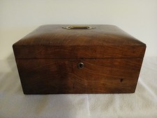 ANTIQUE WOODEN SEWING/JEWELLERY BOX