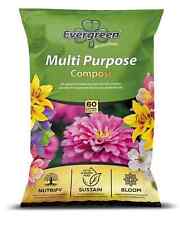 Evergreen Irish Multi purpose Compost 60L 100% Irish Peat Litres Horticulture