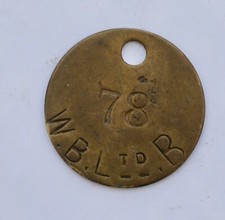 "W.B. LTD" BRASS TOKEN