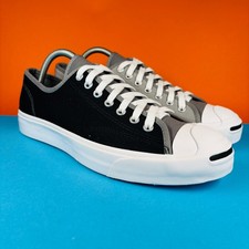 Converse Jack Purcell Low Happy Campers - UK8 - Black & Grey - New With Defects
