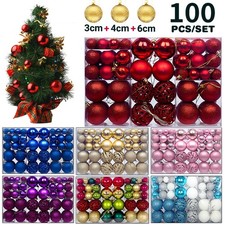 100Pcs Large Christmas Baubles