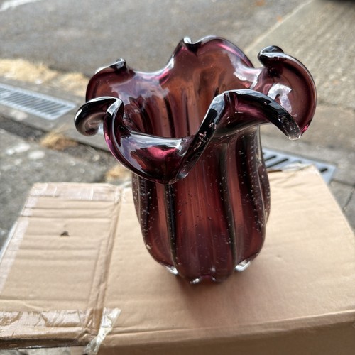 Next purple wavey flower vase - purple,