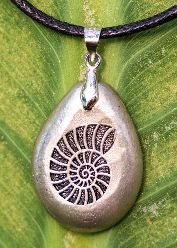 Ammonite fossil design - ,, deep