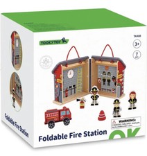 Tooky Toy TK489 Wooden Foldable Fire Station