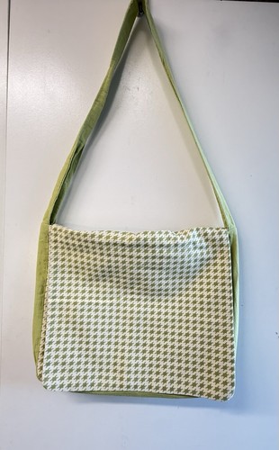 Handmade green houndstooth - green,
