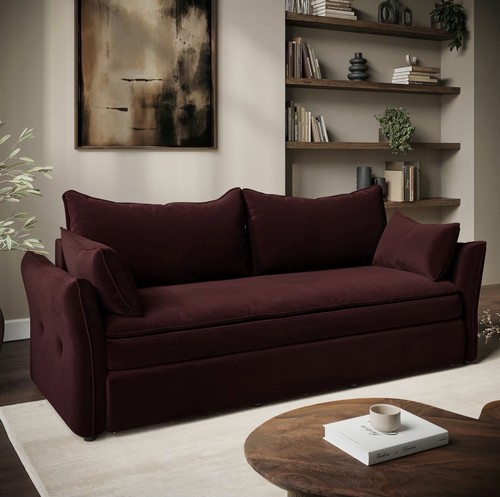 Sofa bed seater velvet - bed, 3