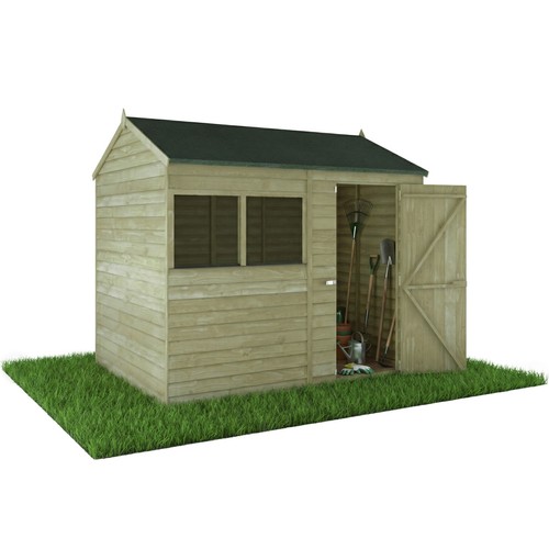 8x6 garden shed wooden reverse - garden,