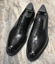 Handmade Black Oxford Lace Up