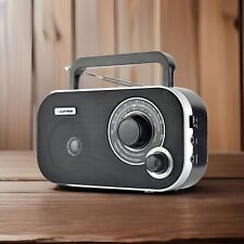 Portable Radio Mains or Battery Powered 2 Band AM/FM Lloytron Calypso - Black