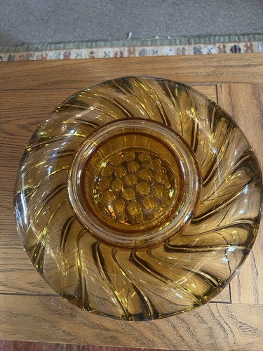 Vintage art deco amber glass - art,