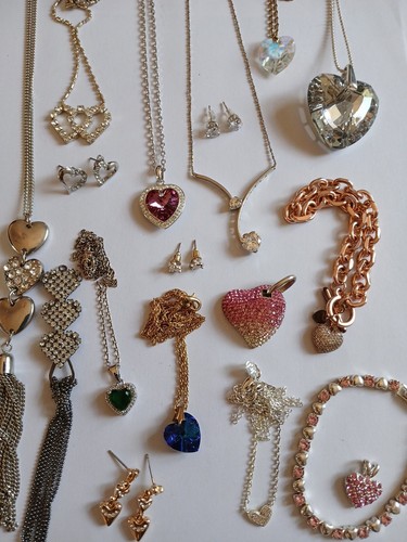 Joblot sparkly heart themed - heart,