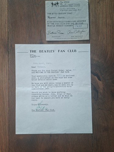 Early beatles fan club - fan,