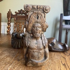 Antique 1750 Oak Figure Man Hand Carved interior decorators item 
