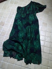 BEAUTIFUL NEXT PLEATED CHIFFON, 1-SHOULDER DRESS, LINED. FULL LENGTH. SIZE 16