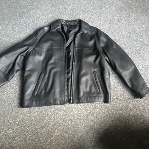 Black 100 leather jacket - 100%,