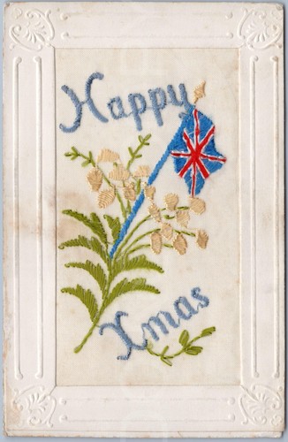Happy xmas embroidered ww1 - embroidered,