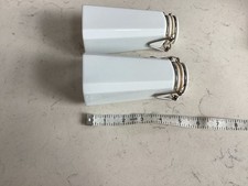 Pair of Ceramic Salt and Pepper Pots In white , Unbranded , Very Nice.