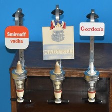 Set of 3 1970's J.T.S. Spirit Optics& Labels  1/6 Gill Bar Mounted Vintage  Mint