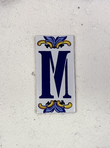 Vintage spanish ceramic letter - vintage,