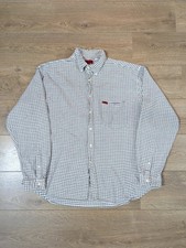 Lee Cooper Woven Shirt Check Heavy Cotton Size XXL Black White Plaid Button Down