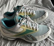 REEBOK EASYTONE SNEAKER SIZE 6  WHITE/AQUA WOMEN ATHLETIC SHOE REEINSPIRE II