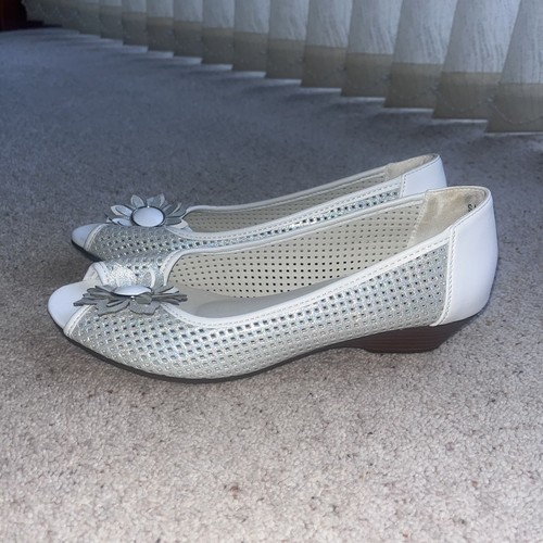 Pavers leather silver white - leather,