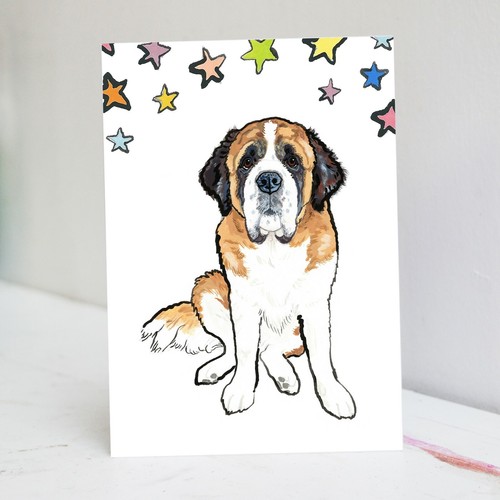 Bernard birthday card st - bernard,