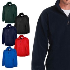 Mens Premium Heavy Thick 1/4 Zip Micro Fleece Jacket - CASUAL TRAVEL WARM COAT