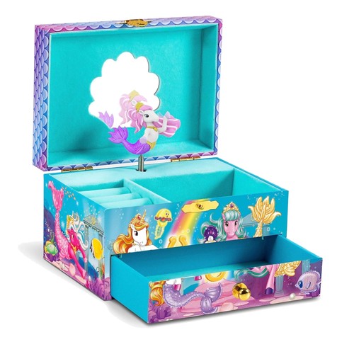 Wooden mermaid jewellery box - mermaid,