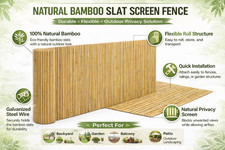 4m x 1.5m Bamboo Slat Fence