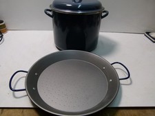 PAELLA PAN & LARGE STOCK ENAMEL STOCKPOT