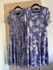 Alexon Vintage 80’s Floral Dress Bundle Size 16 Women Shoulder Pads A-line 