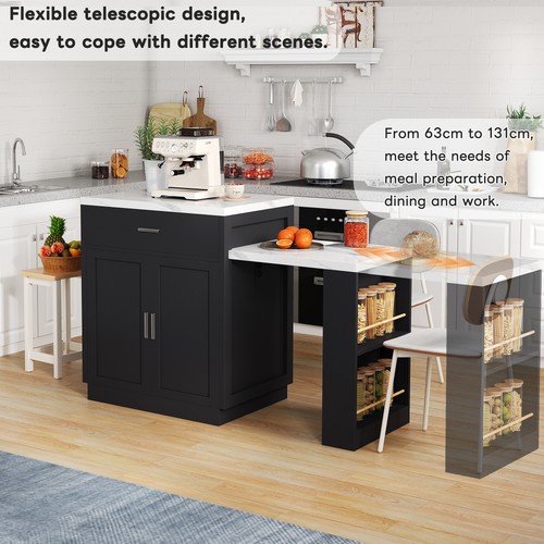 Kitchen island extendable - island, w/extendable