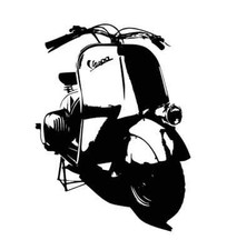 Legendary Vespa 1951 Wall Stickers Piece of history on your wall! Room Decals UK
