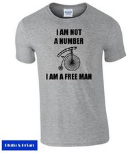 The Prisoner homage T-shirt I am not a number retro 60s cult TV Unisex